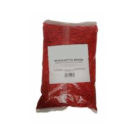 Scagliette rosse di surrogato di cioccolato