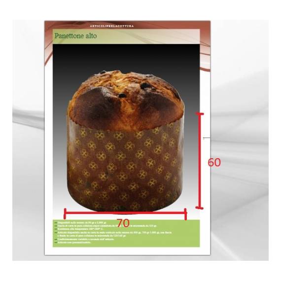 Stampo panettone morbido gr.100 p70 h20