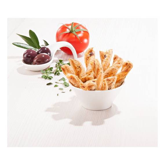 Gillini pomodoro, olive e origano