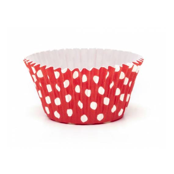 Pirottini cup cakes a pois rosso