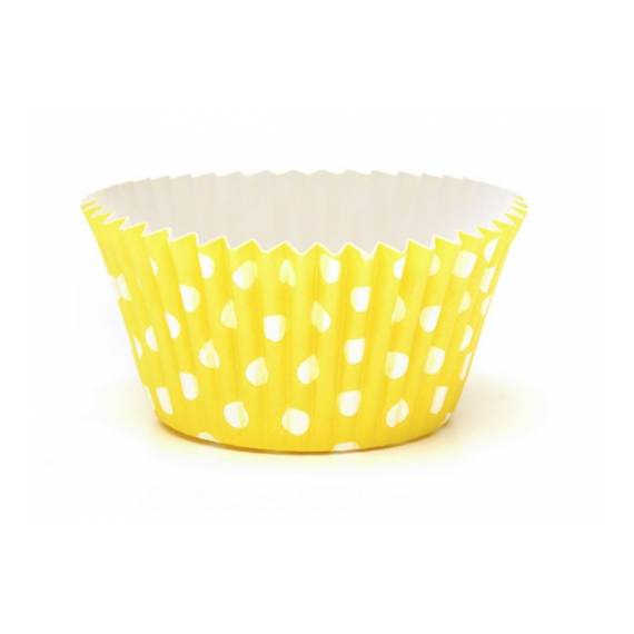 Pirottini cup cakes a pois giallo