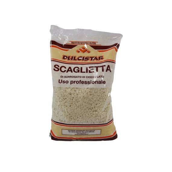 Scagliette avorio di surrogato di cioccolato