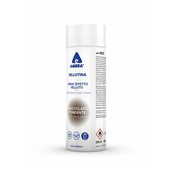 Colorante spray effetto velluto al cioccolato fondente