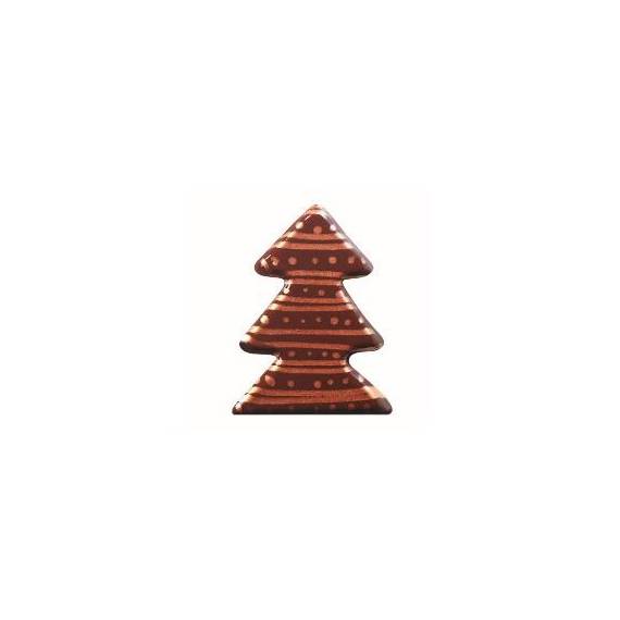 Alberelli di natale in cioccolato fondente da decorazione