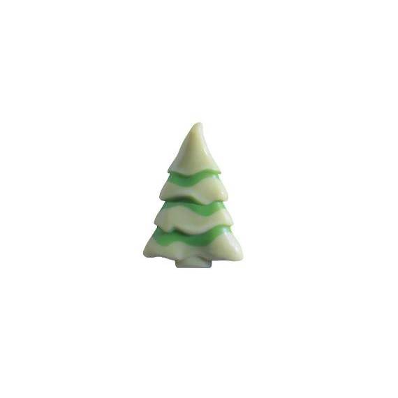 Alberi innevati in cioccolato bianco all'orzo da decorazione