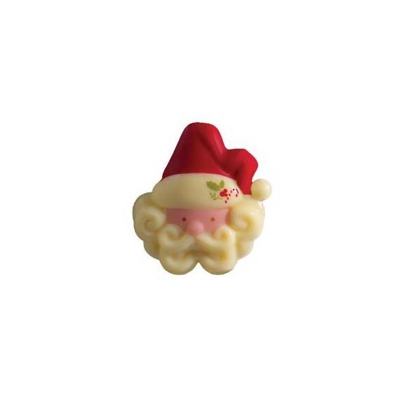 Pere Noel Babbo Natale in cioccolato bianco da decorazione