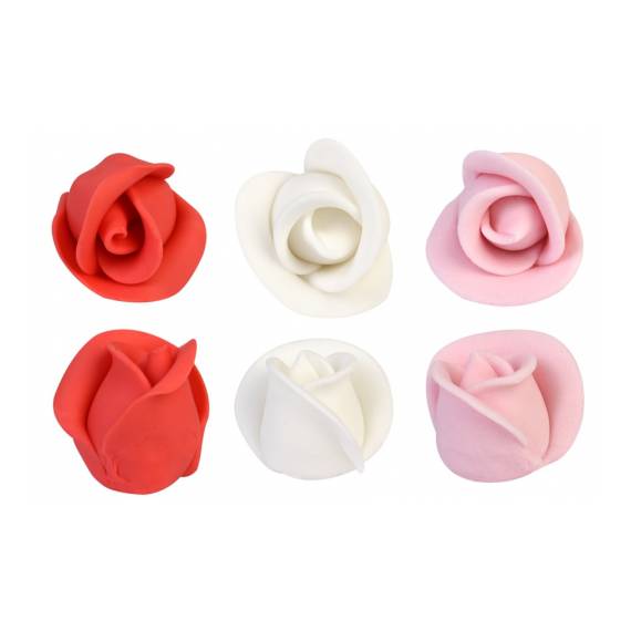 Rose piccole in zucchero da decorazione