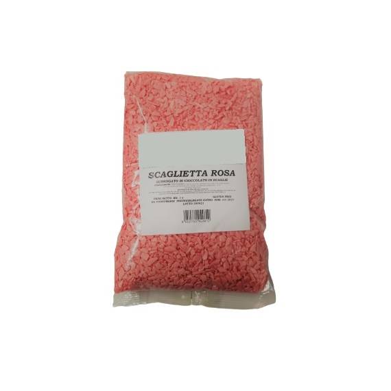 Scagliette rosa di surrogato di cioccolato