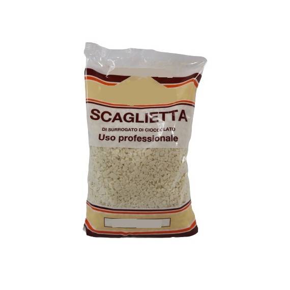 Scagliette avorio di surrogato di cioccolato